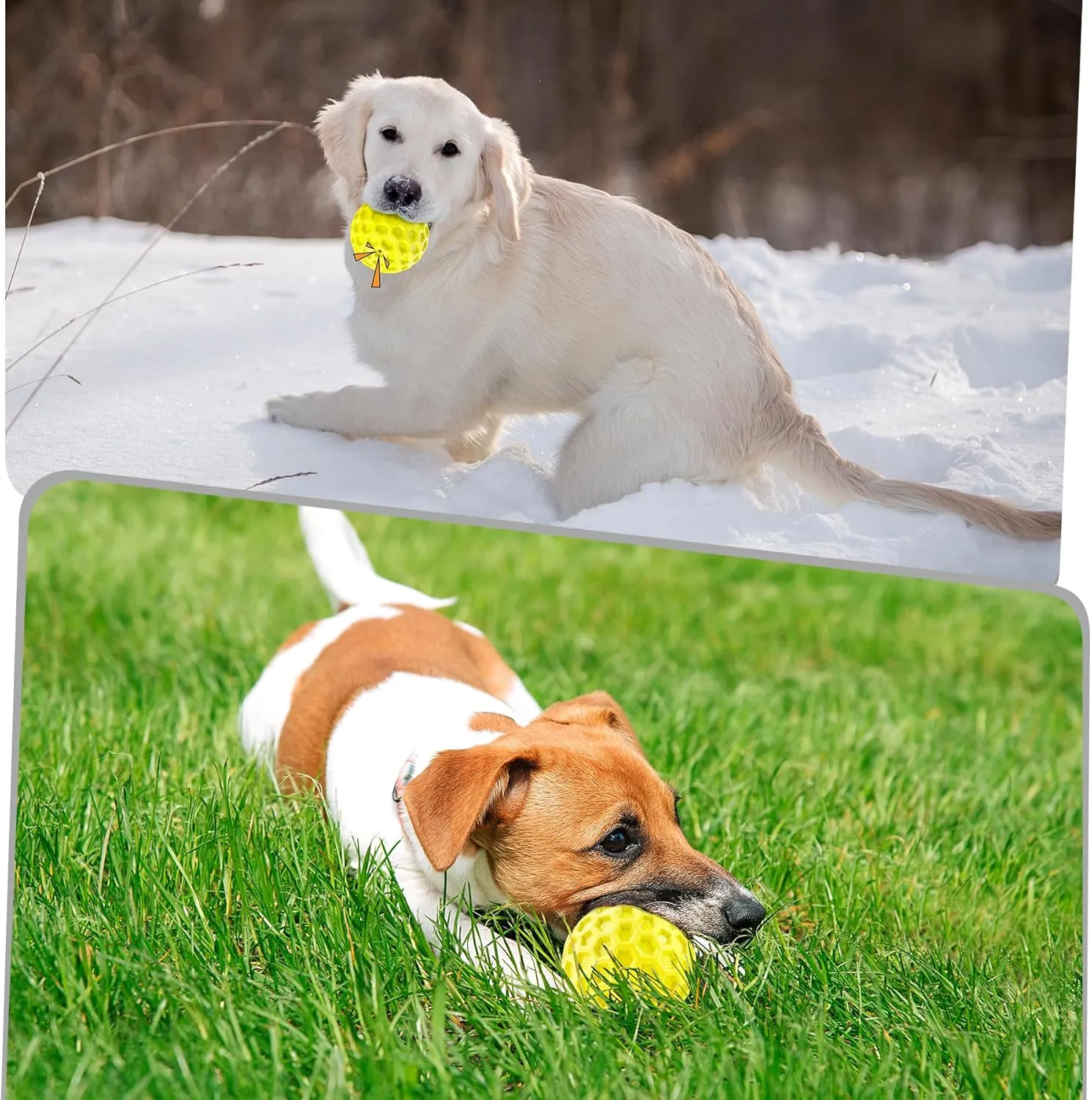 Squeaky Dog Toys for Aggressive Chewers, Indestructible Dog Balls for Aggressive Chewers, Squeaky Balls for Dogs, Interactive Toys for Large Dogs, Funny Ball