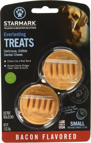 StartMark (3 Pack StarMark Everlasting Bacon Dog Dental Chews, Small (2 Chews Per Pack / 6 Total)