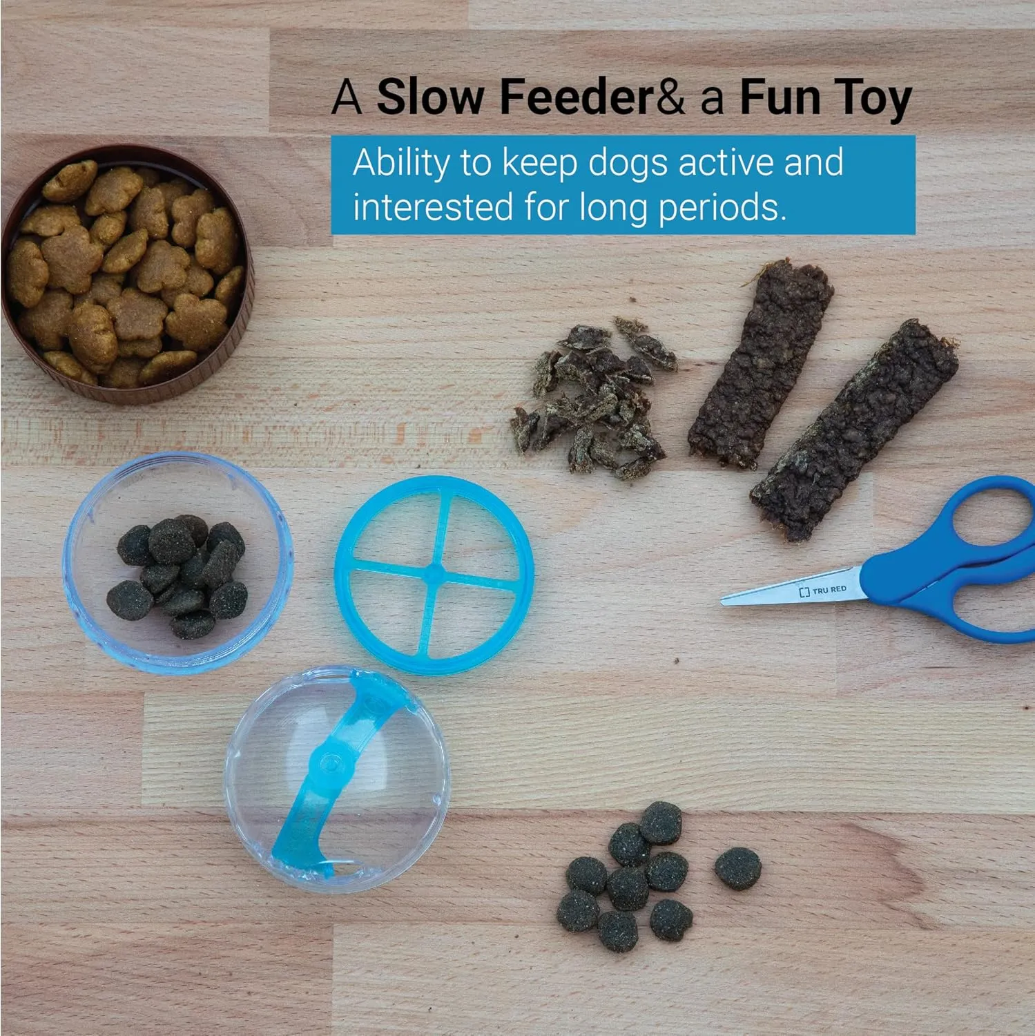 SVD.PET Dog Treat Ball: Dog Activity Treat Ball & Treat Dispensing Dog Toys, Interactive Dog Toys, Slow Feeder, Great Gift for Dogs (Blue)