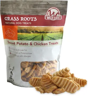 Sweet Potato & Chicken Treats for Dogs 12 oz. (Low Calorie, Low Fat Alternative to Traditional Dog Biscuits, Cookies, and Bones) Healthy Dog Treats Perfect for Training