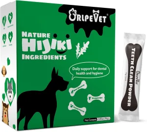 Teeth Clean Powder for Dogs, Dog Breath Freshener, Tartar,Plaque Remover, Dental Care Powder for Small,Medium,Large Dogs, Organic pet supplies-75g