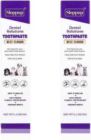 Toothpaste | Teeth Cleaning and Fresh Breath Dental Care for Ojos Azules (Extinct) Cat Kittens and Adult Cats | Soothes Inflamed Gums | Safe for Puppies | Vet Formulated 2 Pack (4.8 OZ)