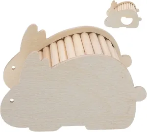 TOYANDONA Hamster Multi-Chamber Hideout Guinea Pig Tunnel Pet Supply DIY Paintable Wooden Nest