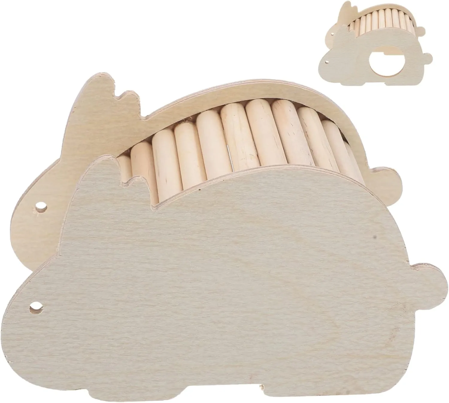 TOYANDONA Hamster Multi-Chamber Hideout Guinea Pig Tunnel Pet Supply DIY Paintable Wooden Nest