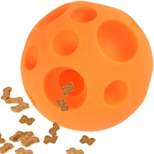Tricky Treat Ball - Food Dispensing Dog Toy, Soft Rubber 3D Surface, Easy Grip for Small & Medium Dogs