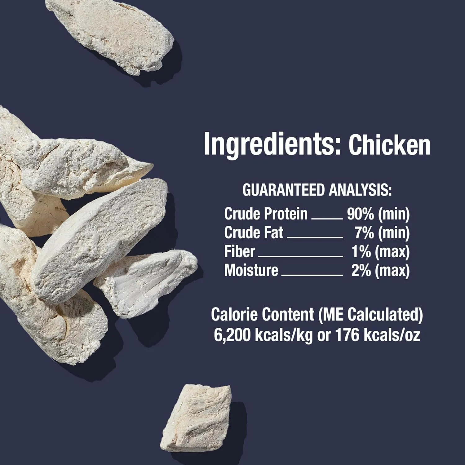 Whole Life Cat Just One Chicken Freeze Dried Cat Treats - Human Grade High Protein Food, Healthy Training Snacks, Freeze Dried Chicken Food Toppers, USA Made Natural Treats - 4 oz (Pack of 1)